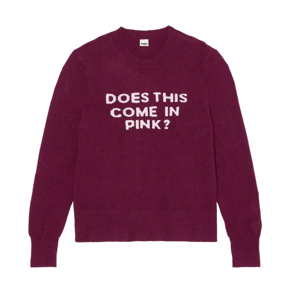 🆕 Collegiate Crewneck Knit Sweater by Victoria’s Secret PINK, XL